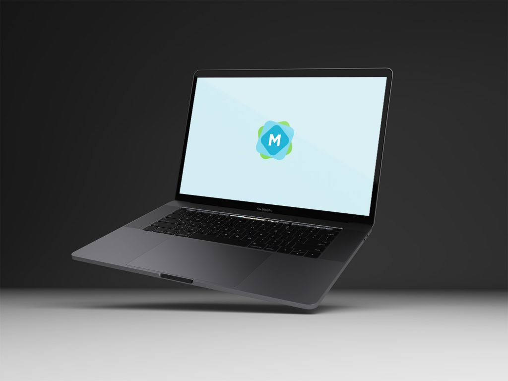 Floating Space Grey MacBook Pro Mockup Mockup Templates